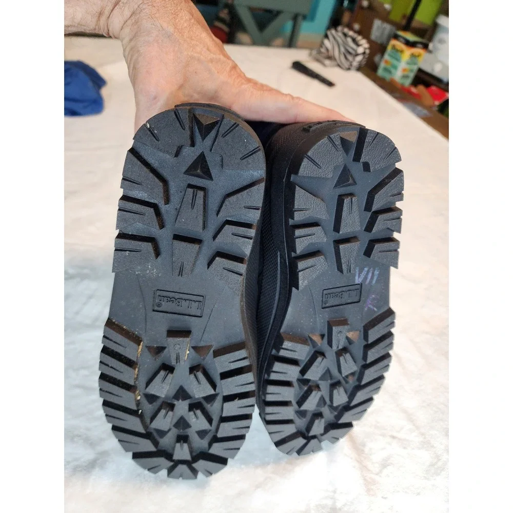 LL Bean Kids Winter Snow Boots‎ Black Purple Insulated Waterproof Size 6
